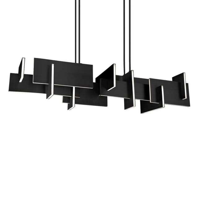 13-Light LED Linear Pendant in Black