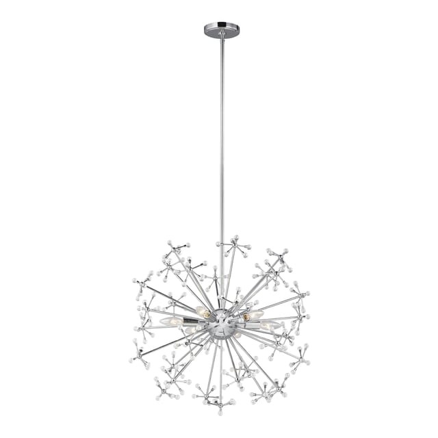 6-Light LED Pendant Light in Chrome